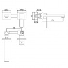 Kohlman Nexen bateria umywalkowa podtynkowa 2-otworowa wylewka 17 cm QW180U