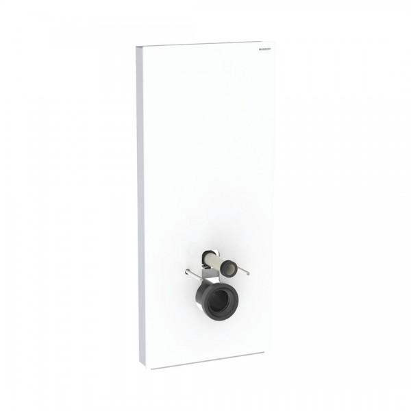 Geberit Monolith Plus moduł sanitarny do miski WC wiszącej H114 szkło białe/czarny aluminium 131.231.SI.7