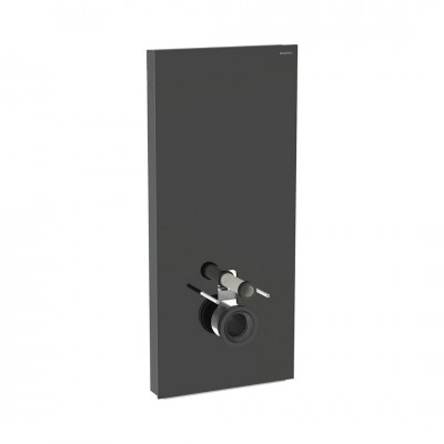 Geberit Monolith Plus moduł sanitarny do miski WC wiszącej H114 szkło czarne/czarny aluminium 131.231.SJ.7