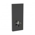 Geberit Monolith Plus moduł sanitarny do miski WC wiszącej H114 szkło czarne/czarny aluminium 131.231.SJ.7