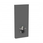 Geberit Monolith Plus moduł sanitarny do miski WC wiszącej H114 szkło satynowe czarne/czarny aluminium 131.231.CD.7
