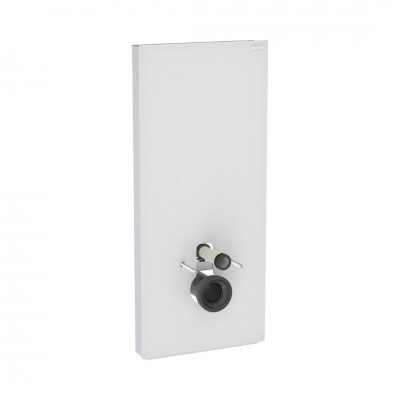 Geberit Monolith Plus moduł sanitarny do miski WC wiszącej H114 szkło satynowe białe/aluminium 131.231.TD.7