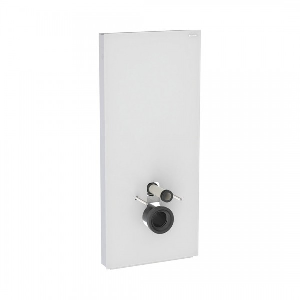 Geberit Monolith Plus moduł sanitarny do miski WC wiszącej H114 szkło satynowe białe/aluminium 131.231.TD.7