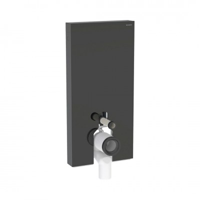 Geberit Monolith moduł sanitarny do miski WC stojącej szkło czarne/czarny aluminium 131.003.SJ.6