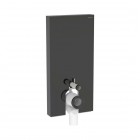 Geberit Monolith moduł sanitarny do miski WC stojącej szkło czarne/czarny aluminium 131.003.SJ.6