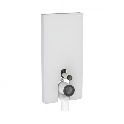 Geberit Monolith moduł sanitarny do miski WC stojącej szkło satynowe białe/aluminium 131.003.TD.5