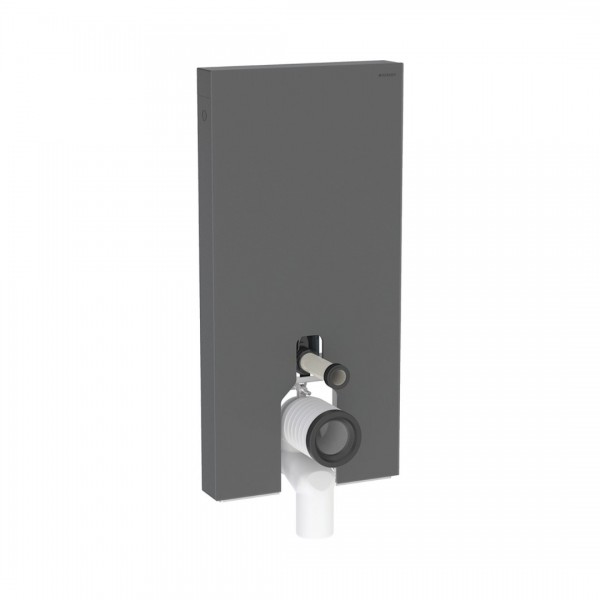 Geberit Monolith moduł sanitarny do miski WC stojącej szkło satynowe czarne/czarny aluminium 131.002.CD.5