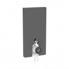 Geberit Monolith moduł sanitarny do miski WC stojącej szkło satynowe czarne/czarny aluminium 131.002.CD.5