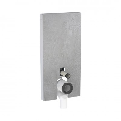 Geberit Monolith moduł sanitarny do miski WC stojącej optyka betonu/czarny aluminium 131.002.JV.5