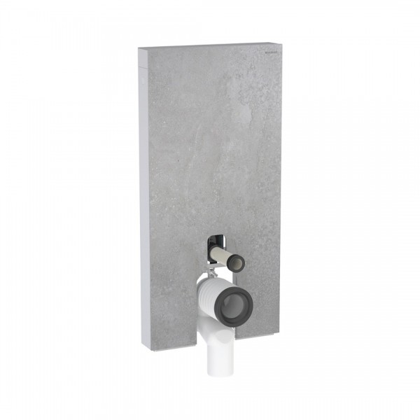 Geberit Monolith Plus moduł sanitarny z podświetleniem do miski WC stojącej optyka betonu/czarny aluminium 131.203.JV.7