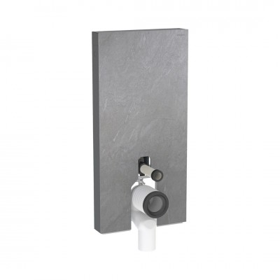 Geberit Monolith Plus moduł sanitarny z podświetleniem do miski WC stojącej imitacja łupka/czarny aluminium 131.202.00.7