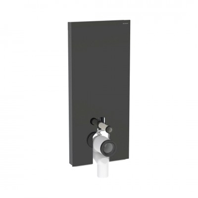 Geberit Monolith moduł sanitarny do miski WC stojącej H114 szkło czarne/czarny aluminium 131.033.SJ.6
