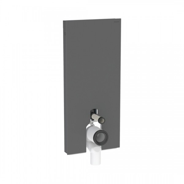 Geberit Monolith moduł sanitarny do miski WC stojącej H114 szkło satynowe czarne/czarny aluminium 131.033.CD.5