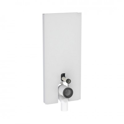 Geberit Monolith moduł sanitarny do miski WC stojącej H114 szkło satynowe białe/aluminium 131.033.TD.5