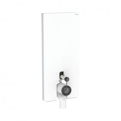 Geberit Monolith Plus moduł sanitarny z podświetleniem do miski WC stojącej H114 szkło białe/aluminium 131.233.SI.7