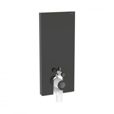 Geberit Monolith Plus moduł sanitarny z podświetleniem do miski WC stojącej H114 szkło czarne/aluminium 131.233.SJ.7