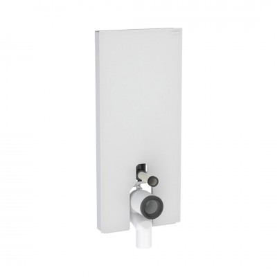 Geberit Monolith Plus moduł sanitarny do miski WC stojącej H114 szkło satynowe białe/aluminium 131.233.TD.7
