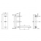 Kohlman Nexen bateria umywalkowa podtynkowa 3-otworowa wylewka 17 cm QW196U