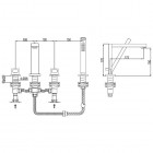 Kohlman Nexen bateria wannowa stojąca 4-otworowa QB240U