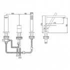Kohlman Nexen bateria wannowa stojąca 3-otworowa QB241U