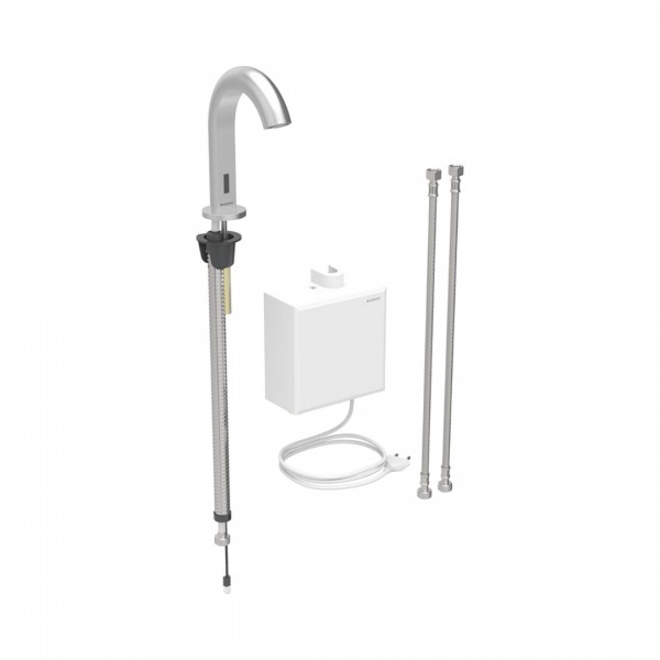 Geberit Piave bateria elektroniczna umywalkowa z mieszaczem termostatycznym zasilanie sieciowe stali 116.167.SN.1