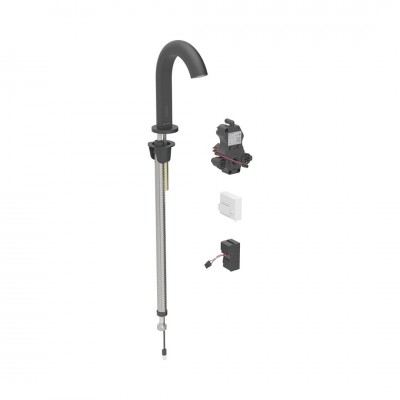 Geberit Piave bateria elektroniczna umywalkowa do wody zmieszanej zasilanie sieciowe czarny mat 116.181.14.1