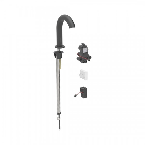 Geberit Piave bateria elektroniczna umywalkowa do wody zmieszanej zasilanie sieciowe czarny mat 116.181.14.1