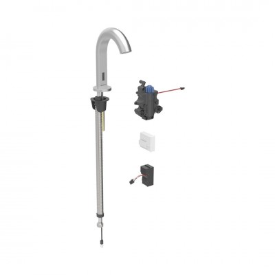 Geberit Piave bateria elektroniczna umywalkowa z mieszaczem termostatycznym zasilanie sieciowe stal 116.187.SN.1