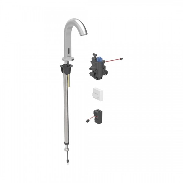 Geberit Piave bateria elektroniczna umywalkowa z mieszaczem termostatycznym zasilanie sieciowe stal 116.187.SN.1