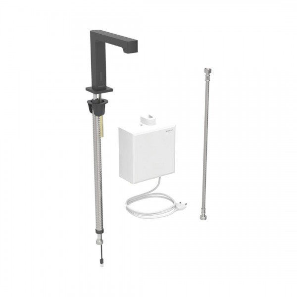 Geberit Piave bateria elektroniczna umywalkowa do wody zmieszanej zasilanie sieciowe czarny mat 116.171.14.1