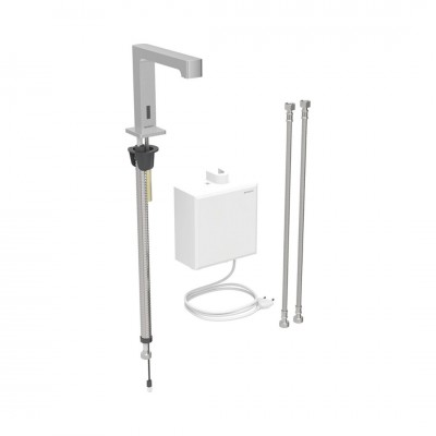 Geberit Piave bateria elektroniczna umywalkowa z mieszaczem termostatycznym zasilanie sieciowe stal 116.177.SN.1