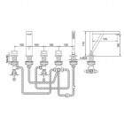 Kohlman Nexen bateria wannowa stojąca 5-otworowa QB242U