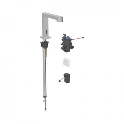Geberit Piave bateria elektroniczna umywalkowa z mieszaczem termostatycznym zasilanie sieciowe stal 116.197.SN.1