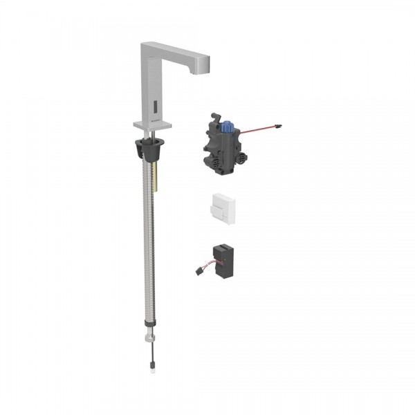 Geberit Piave bateria elektroniczna umywalkowa z mieszaczem termostatycznym zasilanie sieciowe stal 116.197.SN.1