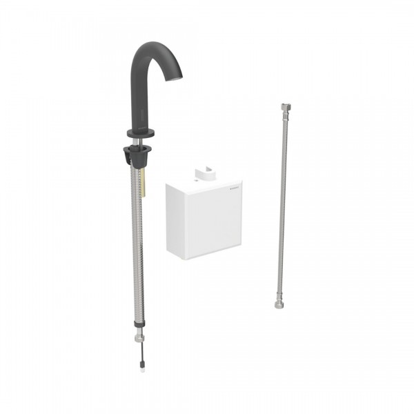 Geberit Piave bateria elektroniczna umywalkowa do wody zmieszanej zasilanie bateryjne czarny mat 116.163.14.1
