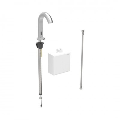 Geberit Piave bateria elektroniczna umywalkowa do wody zmieszanej zasilanie bateryjne stal 116.163.SN.1