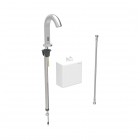 Geberit Piave bateria elektroniczna umywalkowa do wody zmieszanej zasilanie bateryjne stal 116.163.SN.1