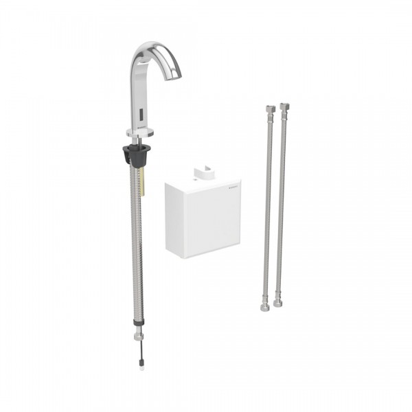 Geberit Piave bateria elektroniczna umywalkowa z mieszaczem termostatycznym zasilanie bateryjne chrom 116.168.21.1