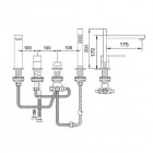 Kohlman Nexen bateria wannowa stojąca 4-otworowa QB243U