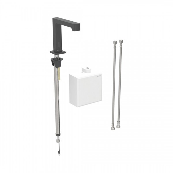 Geberit Piave bateria elektroniczna umywalkowa z mieszaczem zasilanie bateryjne czarny mat 116.174.14.1