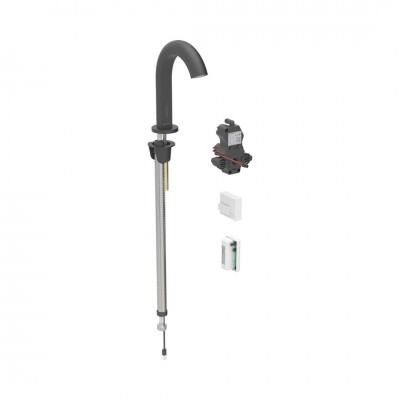 Geberit Piave bateria elektroniczna umywalkowa z mieszaczem zasilanie generatorowe czarny mat 116.186.14.1