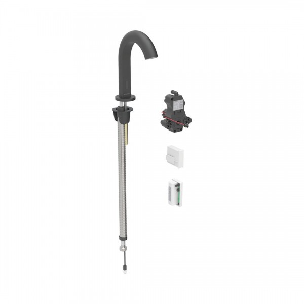 Geberit Piave bateria elektroniczna umywalkowa z mieszaczem zasilanie generatorowe czarny mat 116.186.14.1