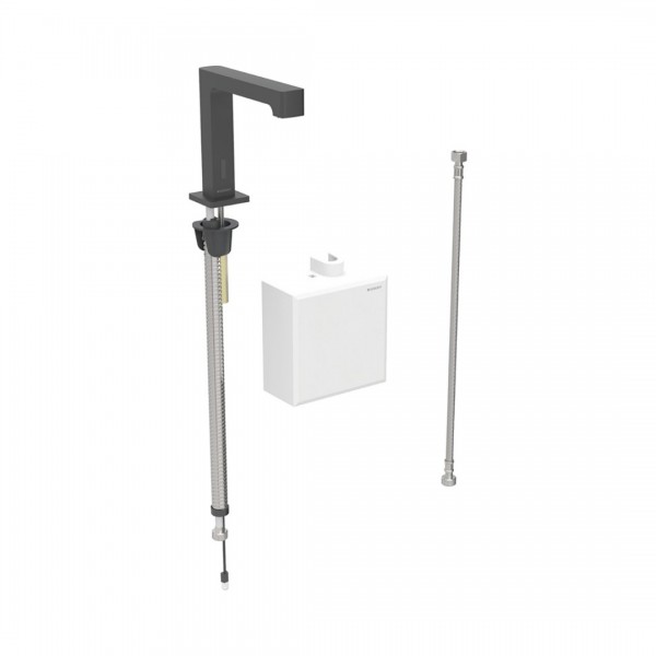 Geberit Brenta bateria elektroniczna umywalkowa do wody zmieszanej zasilanie generatorowe czarny mat 116.175.14.1