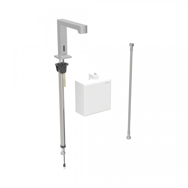 Geberit Brenta bateria elektroniczna umywalkowa do wody zmieszanej zasilanie generatorowe stal 116.175.SN.1
