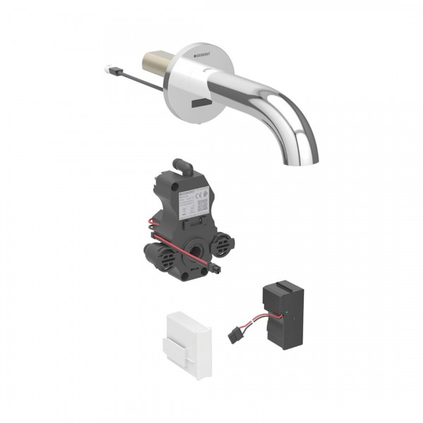 Geberit Piave bateria elektroniczna umywalkowa ścienna do wody zmieszanej zasilanie sieciowe chrom 116.261.21.1