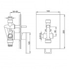 Kohlman Nexen bateria prysznicowa podtynkowa z przełącznikiem QW210U