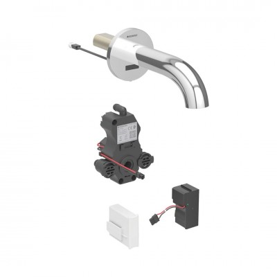 Geberit Piave bateria elektroniczna umywalkowa ścienna z mieszaczem zasilanie sieciowe chrom 116.262.21.1