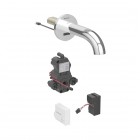 Geberit Piave bateria elektroniczna umywalkowa ścienna wylewka 22 cm z mieszaczem zasilanie sieciowe chrom 116.282.21.1