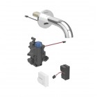 Geberit Piave bateria elektroniczna umywalkowa ścienna wylewka 22 cm z mieszaczem zasilanie sieciowe chrom 116.287.21.1