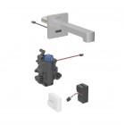 Geberit Brenta bateria elektroniczna umywalkowa ścienna wylewka 17 cm z mieszaczem zasilanie sieciowe stal 116.277.SN.1